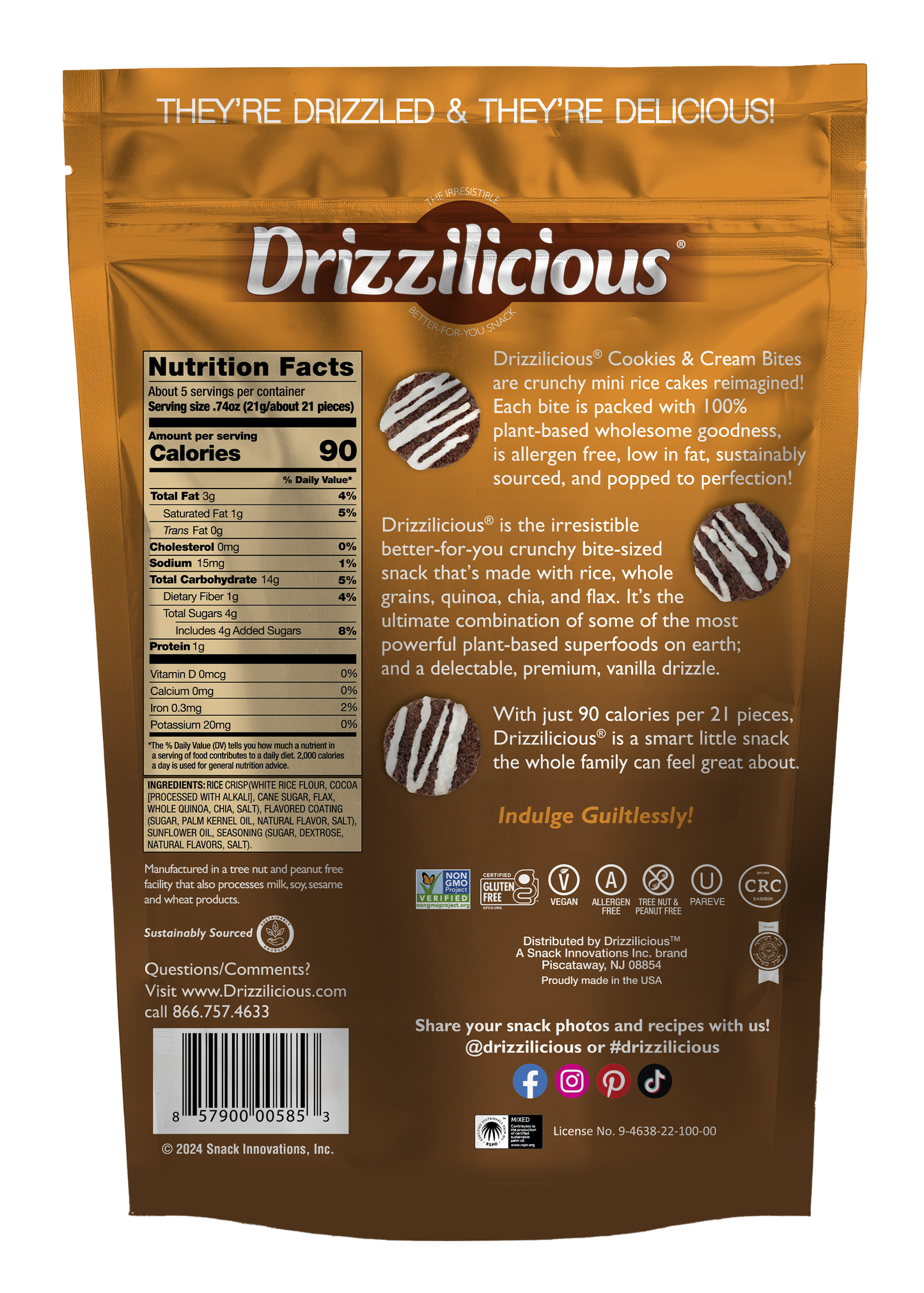 Cookies & Cream 4oz - Drizzilicious