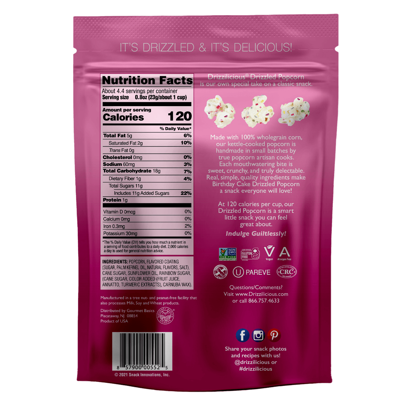 Birthday Cake Popcorn 3.6oz