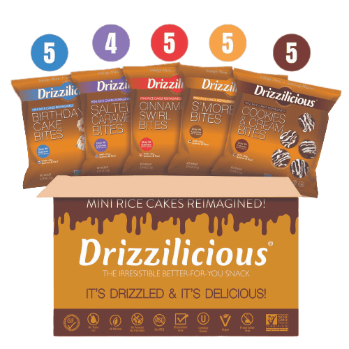 5 Flavor Variety [S'mores, Birthday, Cinnamon, Cookies, Caramel] .74oz - Drizzilicious