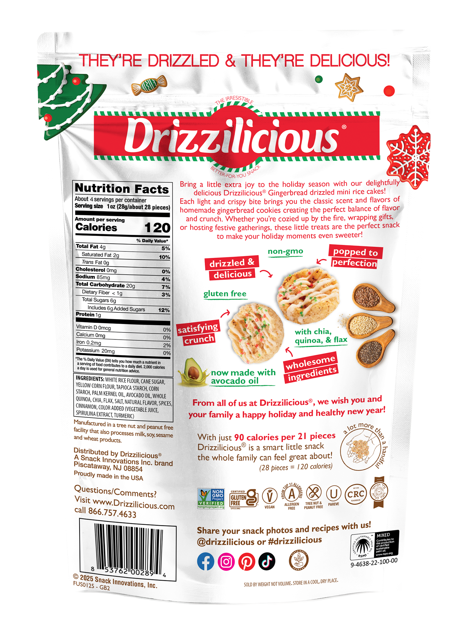 NEW! Drizzilicious Gingerbread Bites! (4oz)