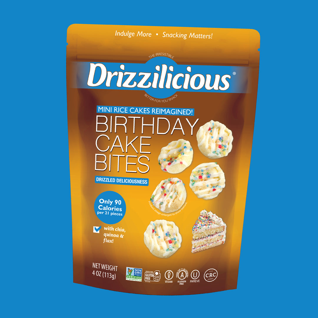 Drizzilicious Drizzilicious Vanilla Birthday Cake Mini Rice Cakes — product image