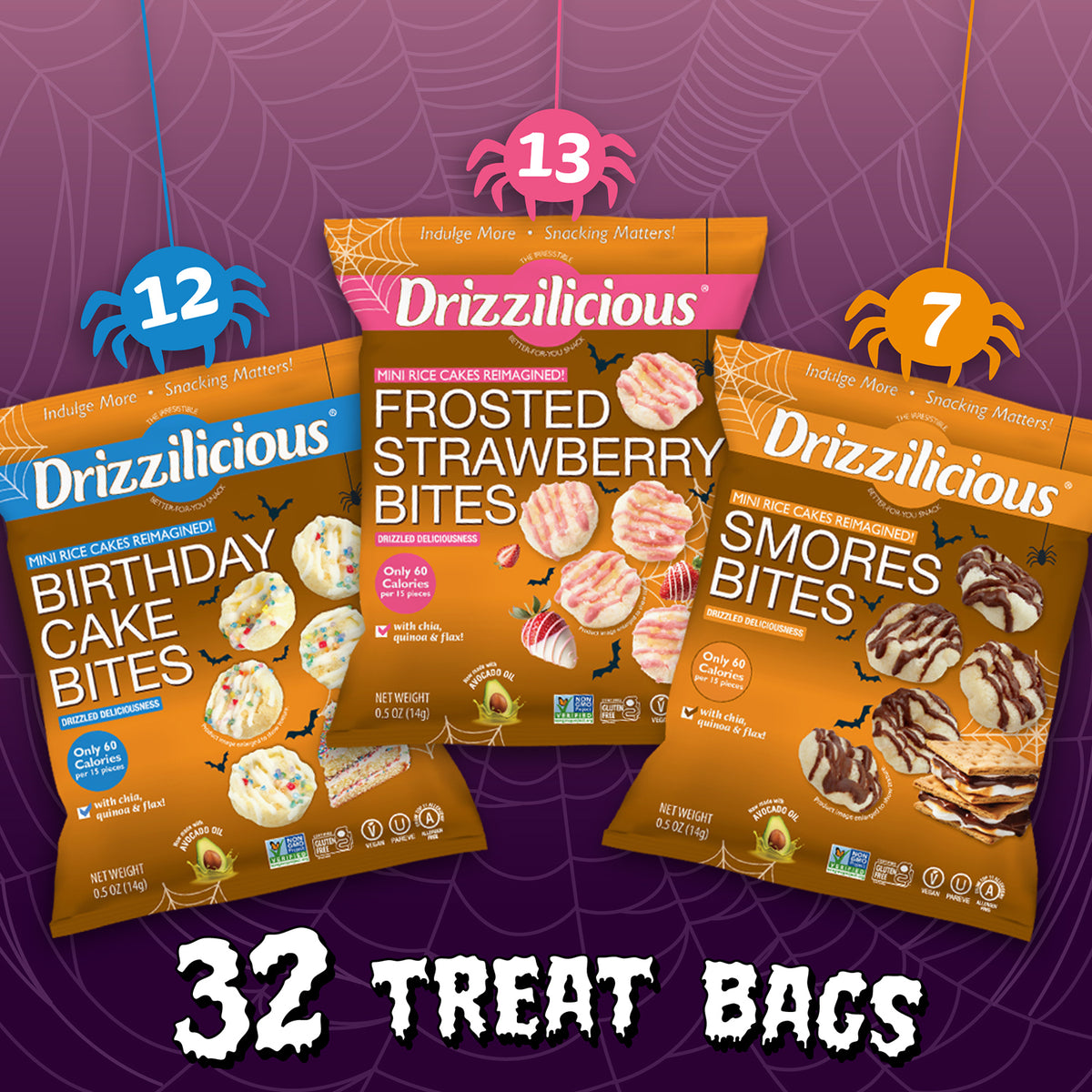 *Spooky Season Exclusive!* Halloween 0.5oz 32ct Variety Box (Birthday Cake, Frosted Strawberry, S'mores)