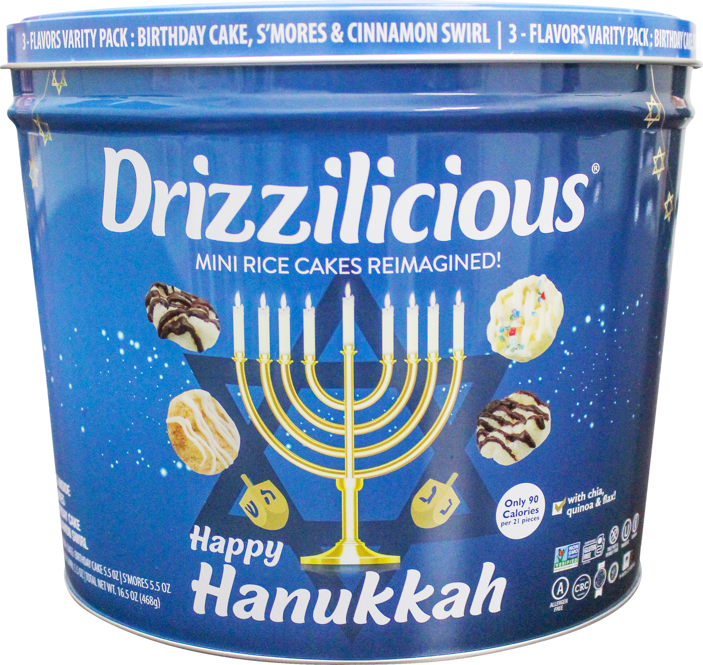 ❄️Holiday Special❄️ - 3 Flavor Hanukkah Tin! (S'mores, Cinnamon, Birthday Cake) 5.5oz Each