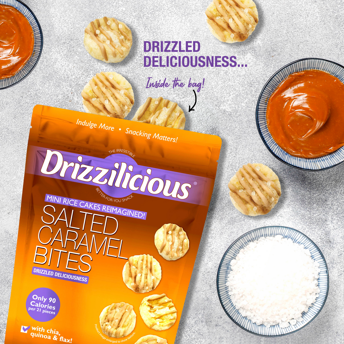 Drizzilicious Salted Caramel Bites (4oz)