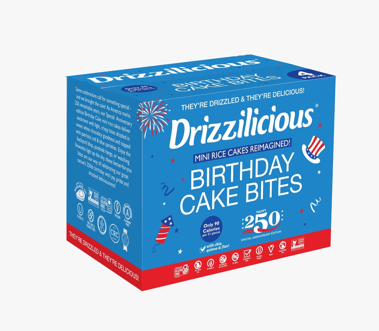 LIMITED EDITION!!! USA 250 Anniversary Birthday Cake Drizzilicious